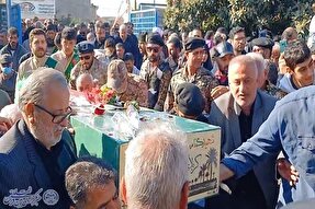 تدفین شهید خوشنام ۴۱ ساله دفاع مقدس در مجتمع ایثار ساری + عکس