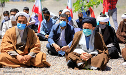 تجمع اعتراض آمیز طلاب بیرجندی علیه رژیم اسرائیل