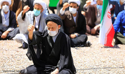 تجمع اعتراض آمیز طلاب بیرجندی علیه رژیم اسرائیل