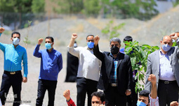 تجمع اعتراض آمیز طلاب بیرجندی علیه رژیم اسرائیل