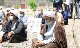 تجمع اعتراض آمیز طلاب بیرجندی علیه رژیم اسرائیل